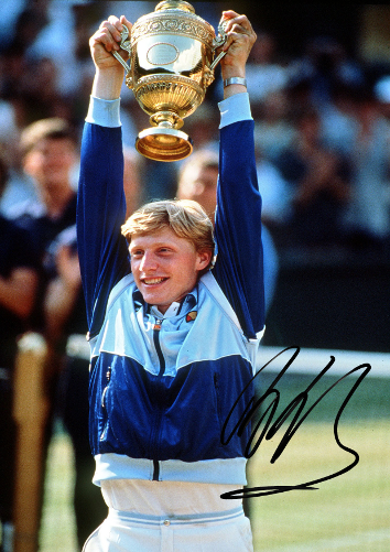 Boris Becker Tennis Wimbledon Memorabilia Signed Autographed A4 Photo Poster Aus