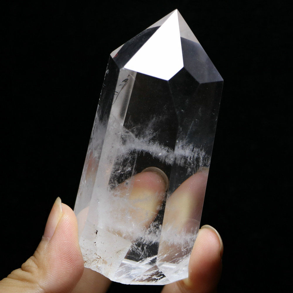 184g Top Large Natural Clear White Obelisk Quartz Point Crystal Rough Healing