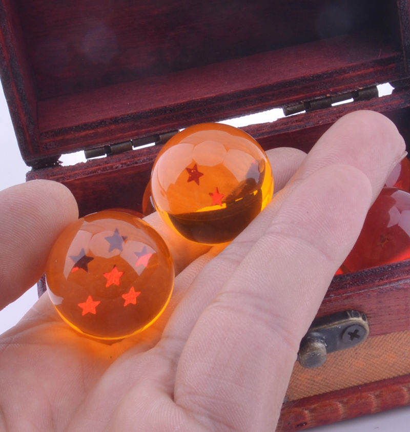 DragonBall Z Stars Crystal Ball Collection Set with Wood Box 7pcs Anime