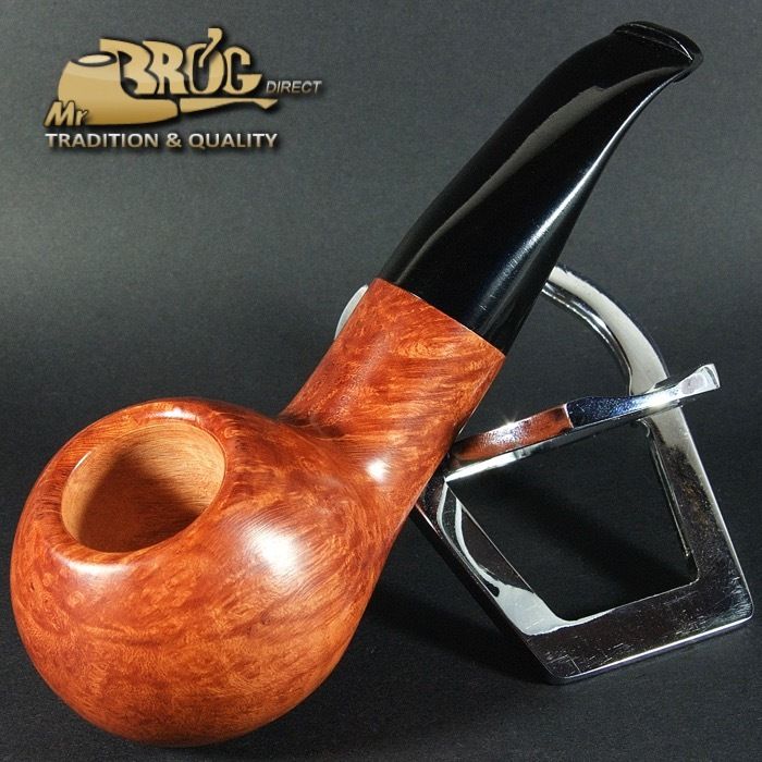 EXCLUSIVE HAND MADE & WAXED SMOOTH BRIAR wood smoking pipe * BISON MALMAC *