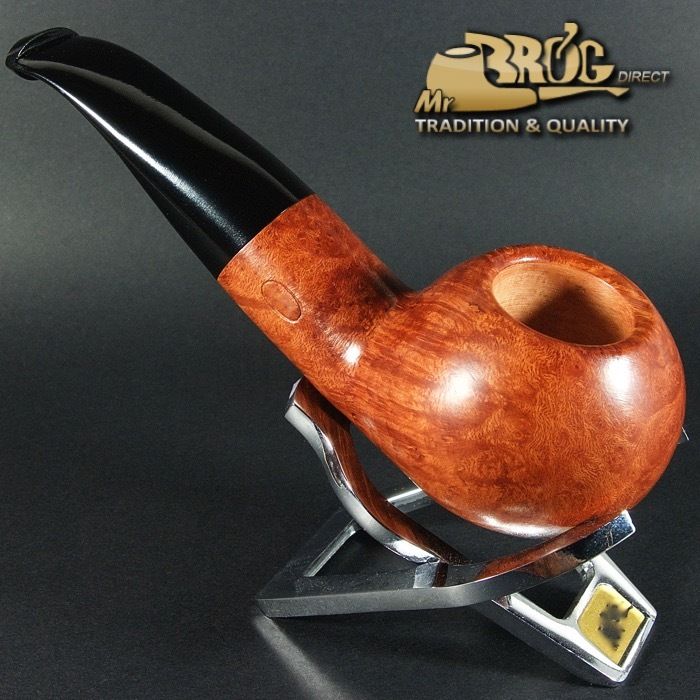 EXCLUSIVE HAND MADE & WAXED SMOOTH BRIAR wood smoking pipe * BISON MALMAC *