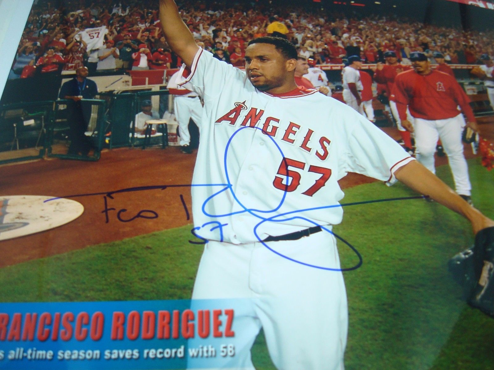 Francisco Rodriguez Signed Anaheim Angels 8x10 Photo Autographed PSA/DNA COA 1A