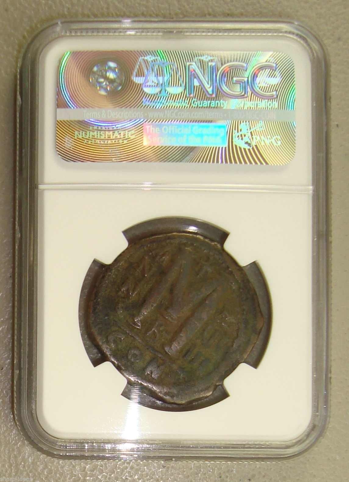 AD 527-565 Justinian I Ancient Byzantine Bronze Follis Coin - NGC VF