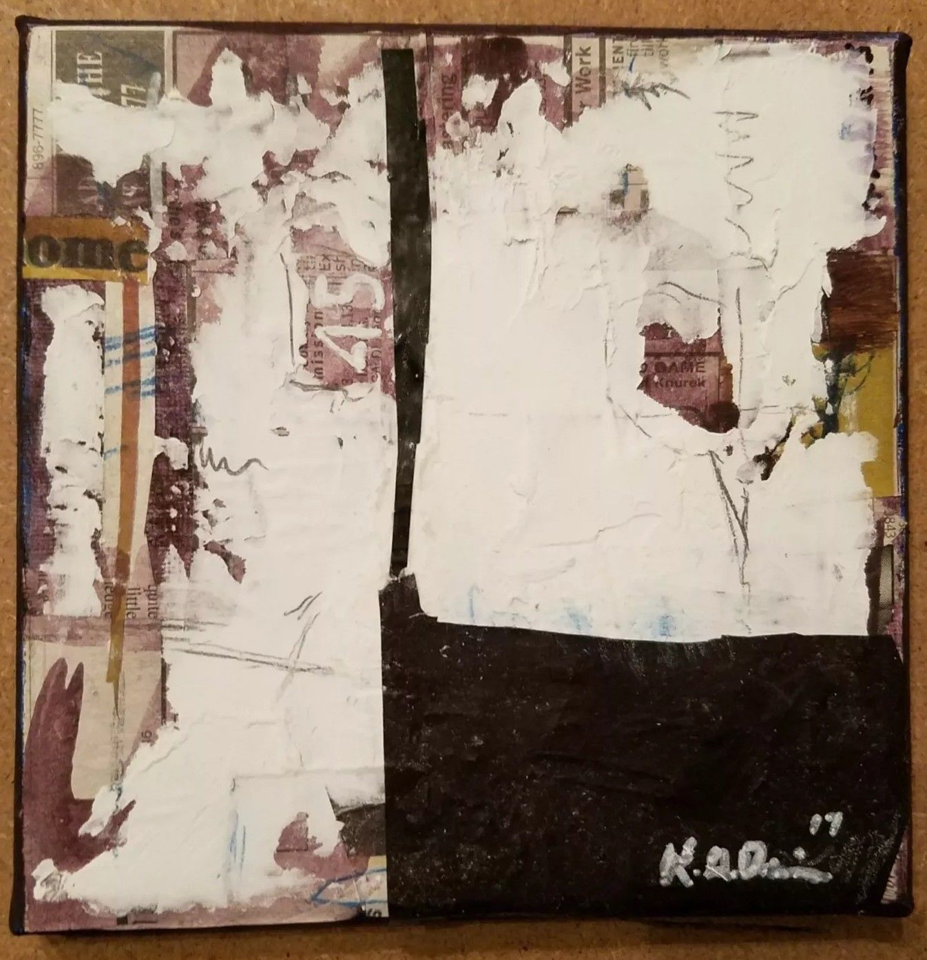 Original Abstract Mixed Media Textured Minimalist Painting by K.A.DavisArt!