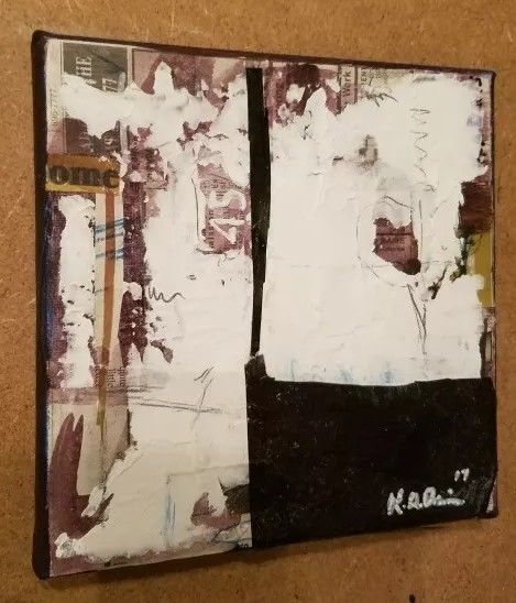 Original Abstract Mixed Media Textured Minimalist Painting by K.A.DavisArt!