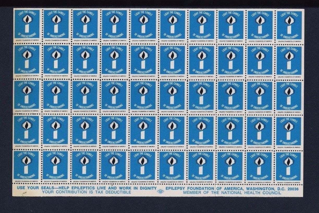 Epilepsy Foundation of America Small-Size 50-Stamp Sheet - Item #4094