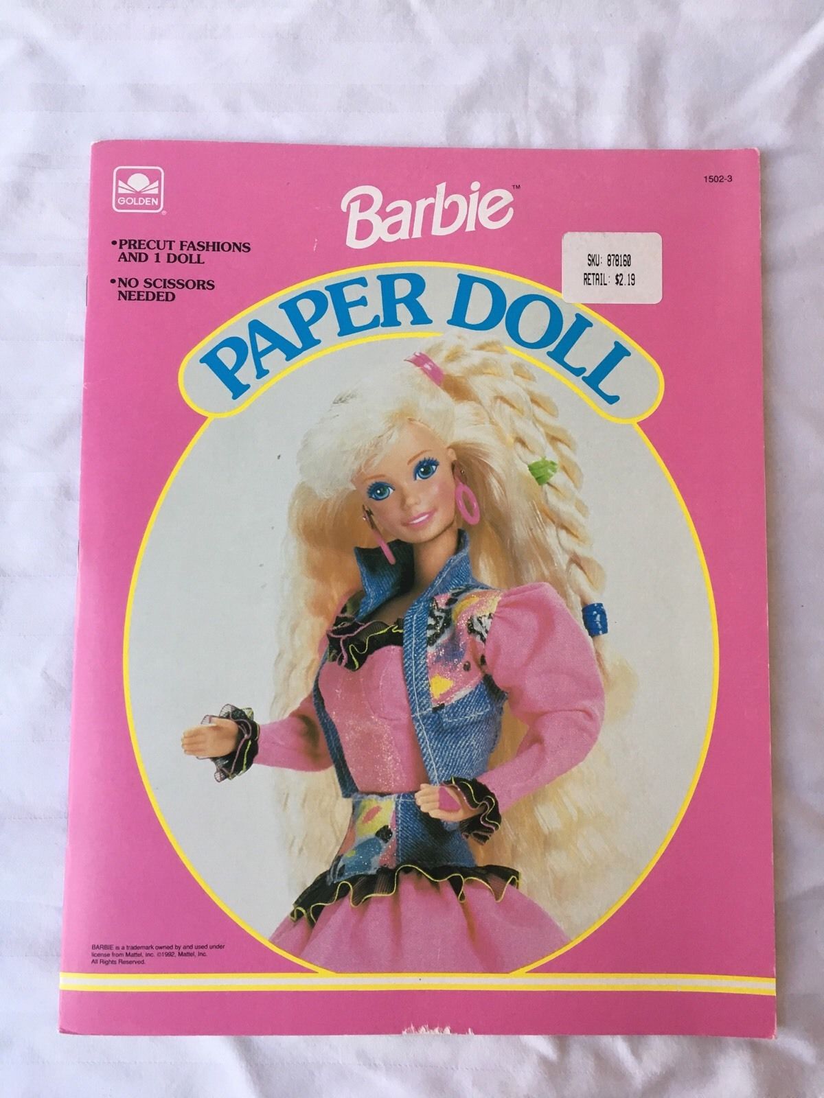 Vintage 1992 Barbie Paper Doll Cut Outs Book