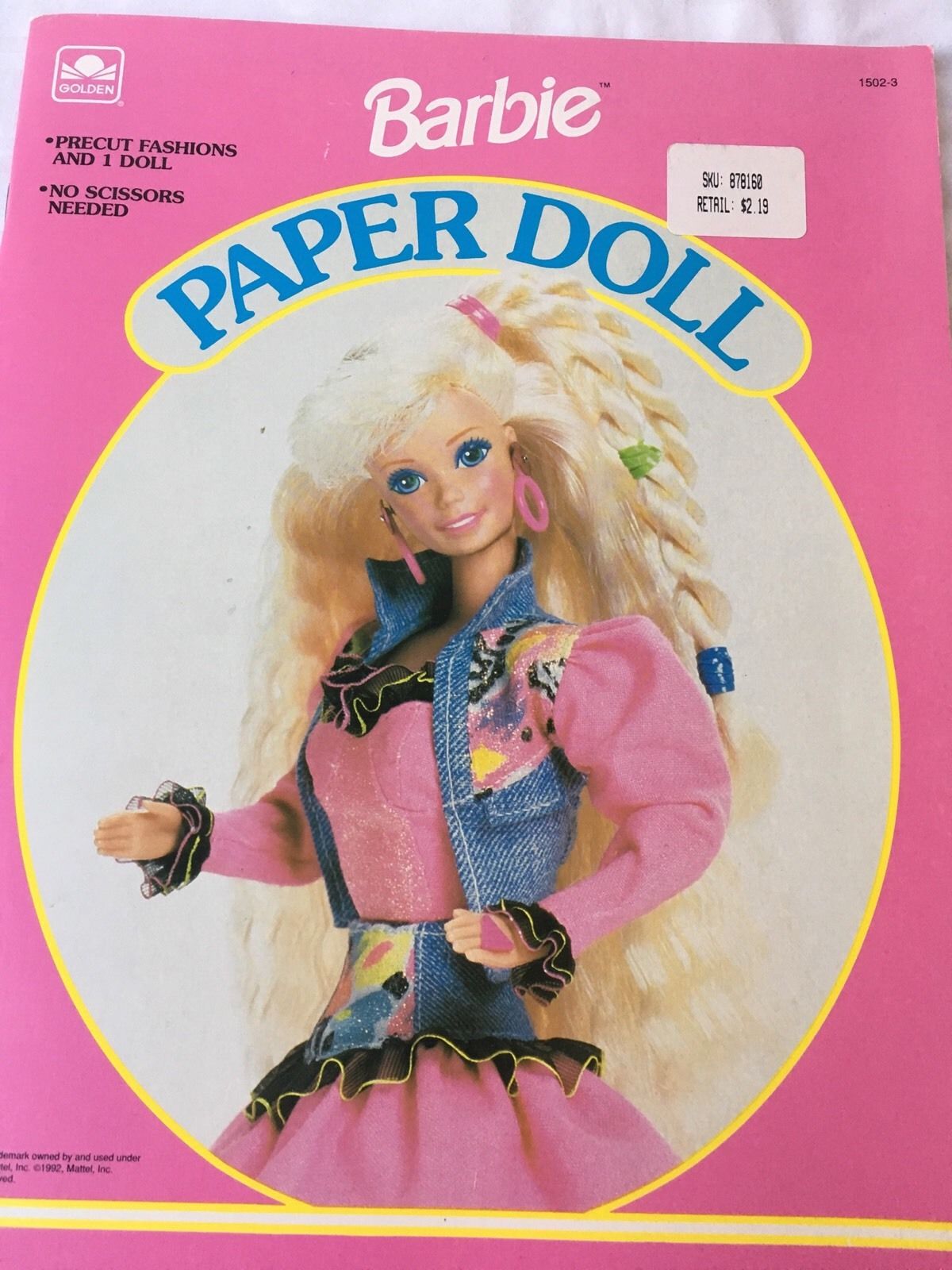 Vintage 1992 Barbie Paper Doll Cut Outs Book