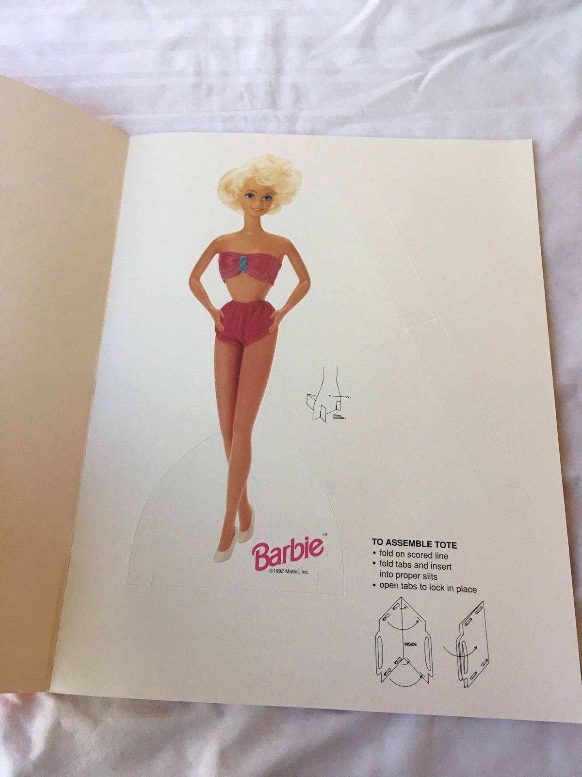 Vintage 1992 Barbie Paper Doll Cut Outs Book