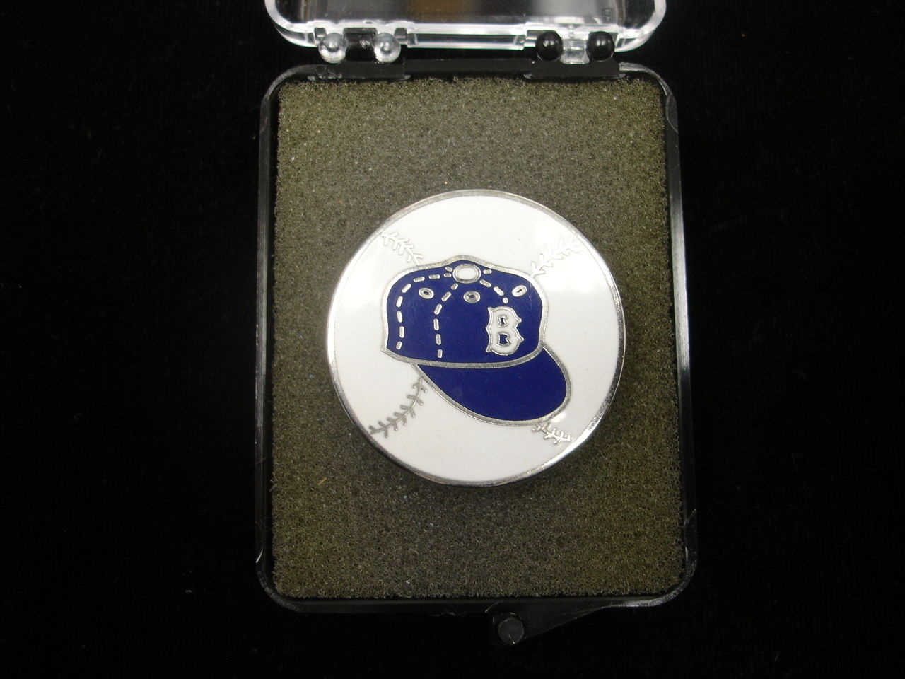 1955 Brooklyn Dodgers World Series Press Pin - 1 + 1/4"