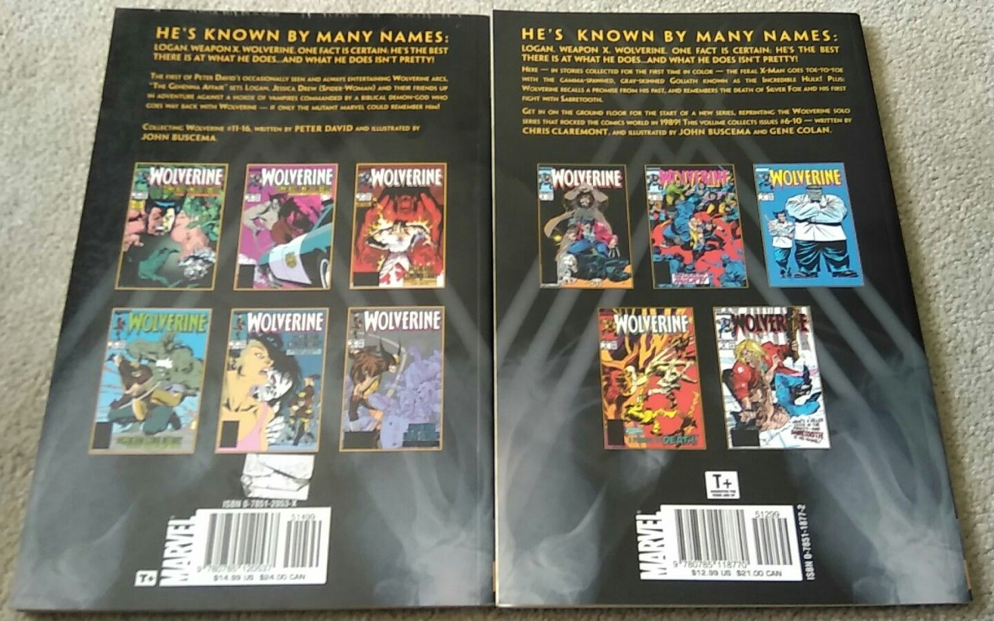 Wolverine Classic Vol.2 & 3 by Peter David/Chris Claremont​ (Marvel Paperback)