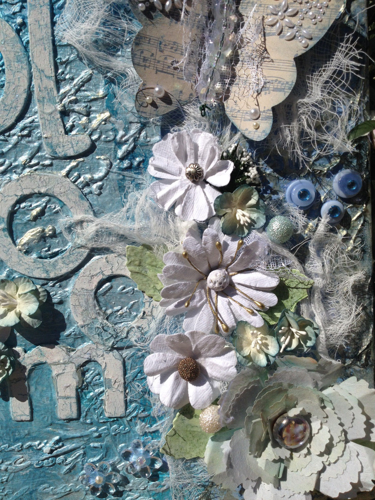 'Bloom' Mixed Media Canvas - Approx 9 x 12 inches - Free P&P