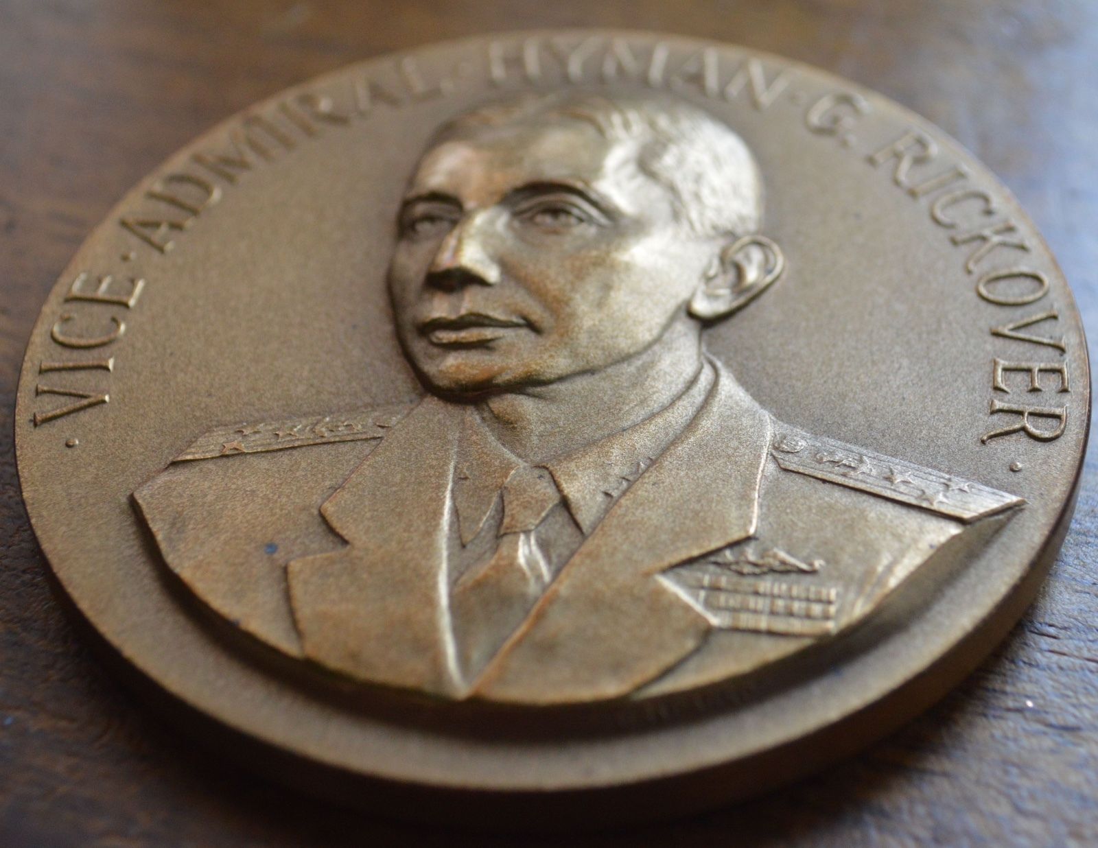 ADMIRAL HYMAN RICKOVER MEDAL FROM CONGRESS 1958 US MINT BRONZE MEDAL 3"