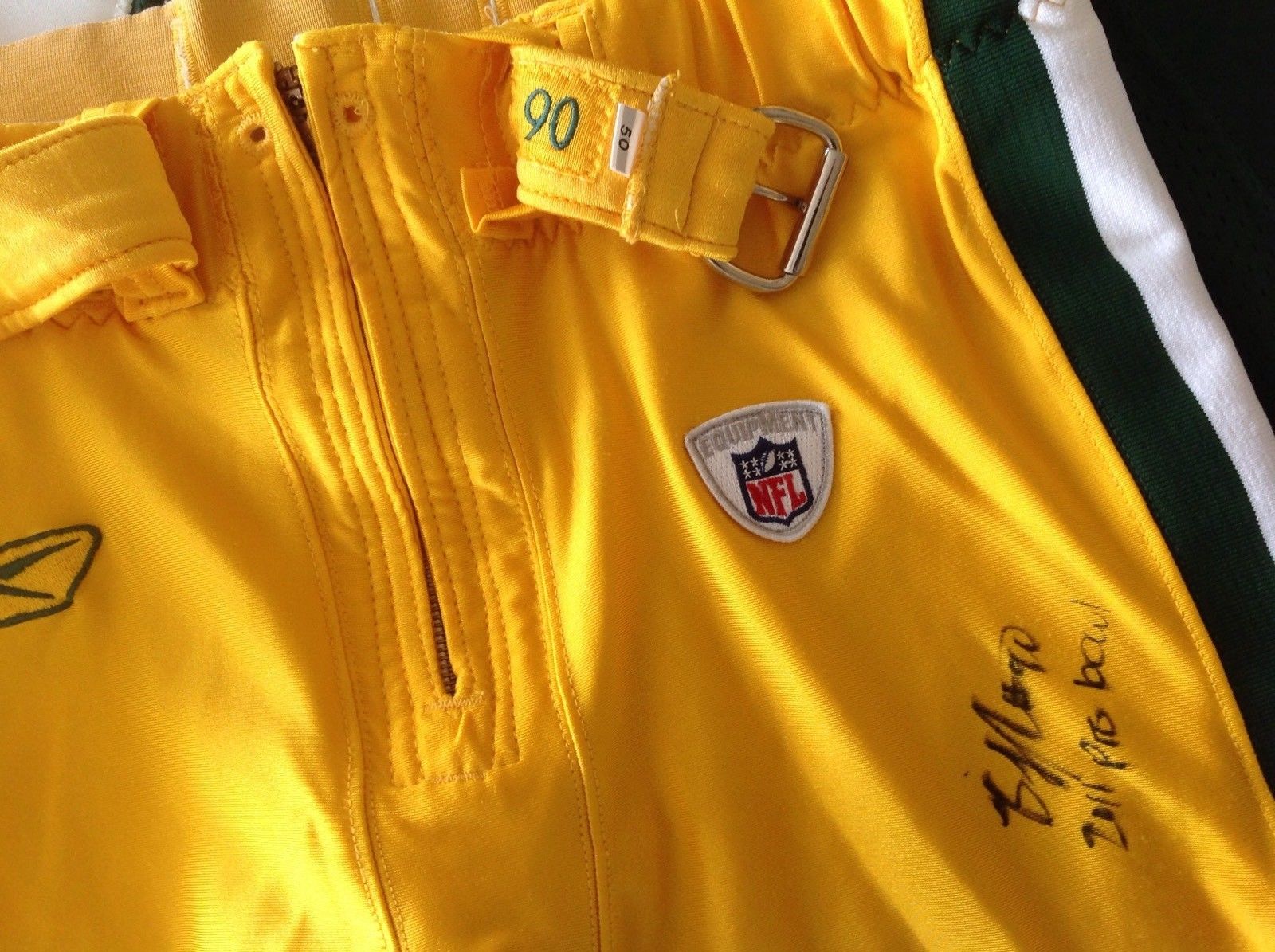 Green Bay Packers BJ Raji game worn used jersey 2010 Super Bowl Season