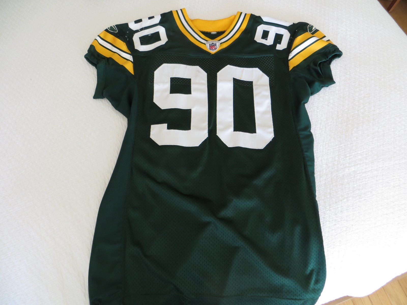 Green Bay Packers BJ Raji game worn used jersey 2010 Super Bowl Season