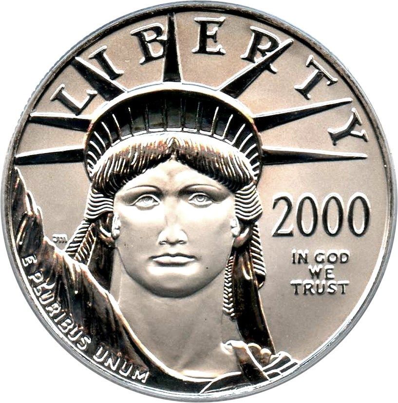 2000 Platinum Eagle $100 PCGS MS69 - Statue Liberty 1 oz