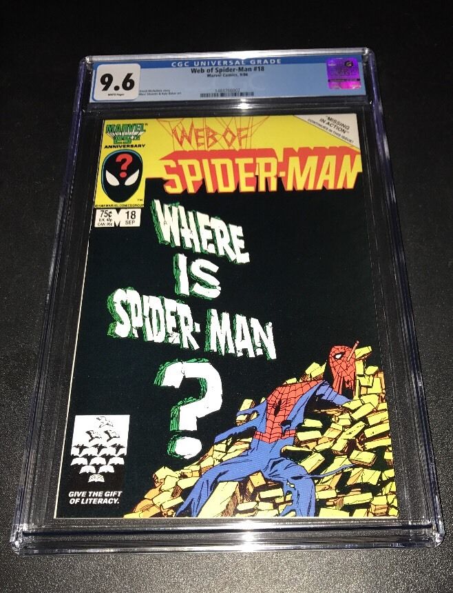 WEB OF SPIDER-MAN #18 1st BRIEF CAMEO OF VENOM PRE ASM 298 CGC 9.6!!