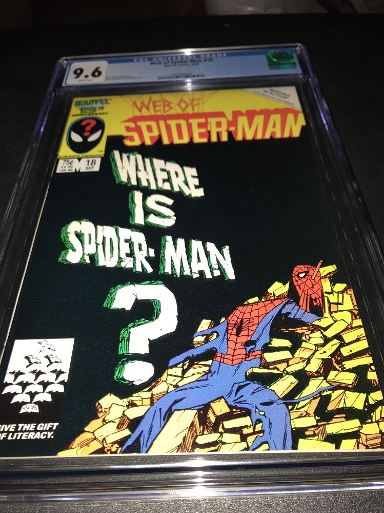 WEB OF SPIDER-MAN #18 1st BRIEF CAMEO OF VENOM PRE ASM 298 CGC 9.6!!