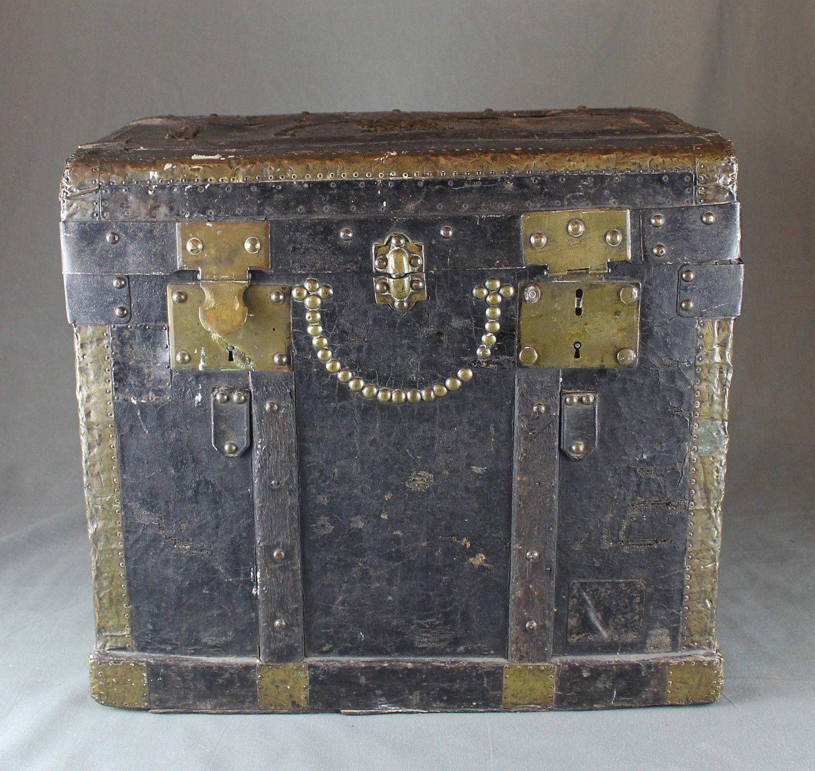 18th Century French Leather Travelling Trunk