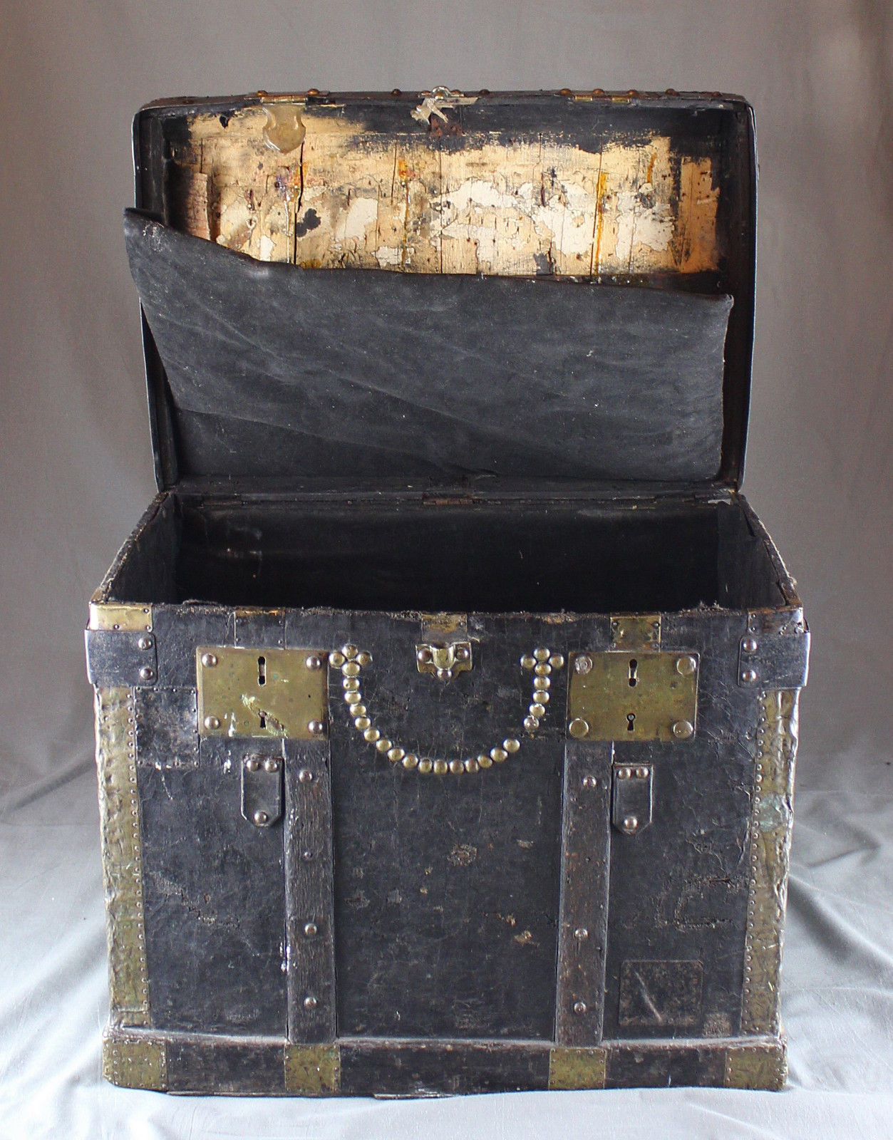 18th Century French Leather Travelling Trunk