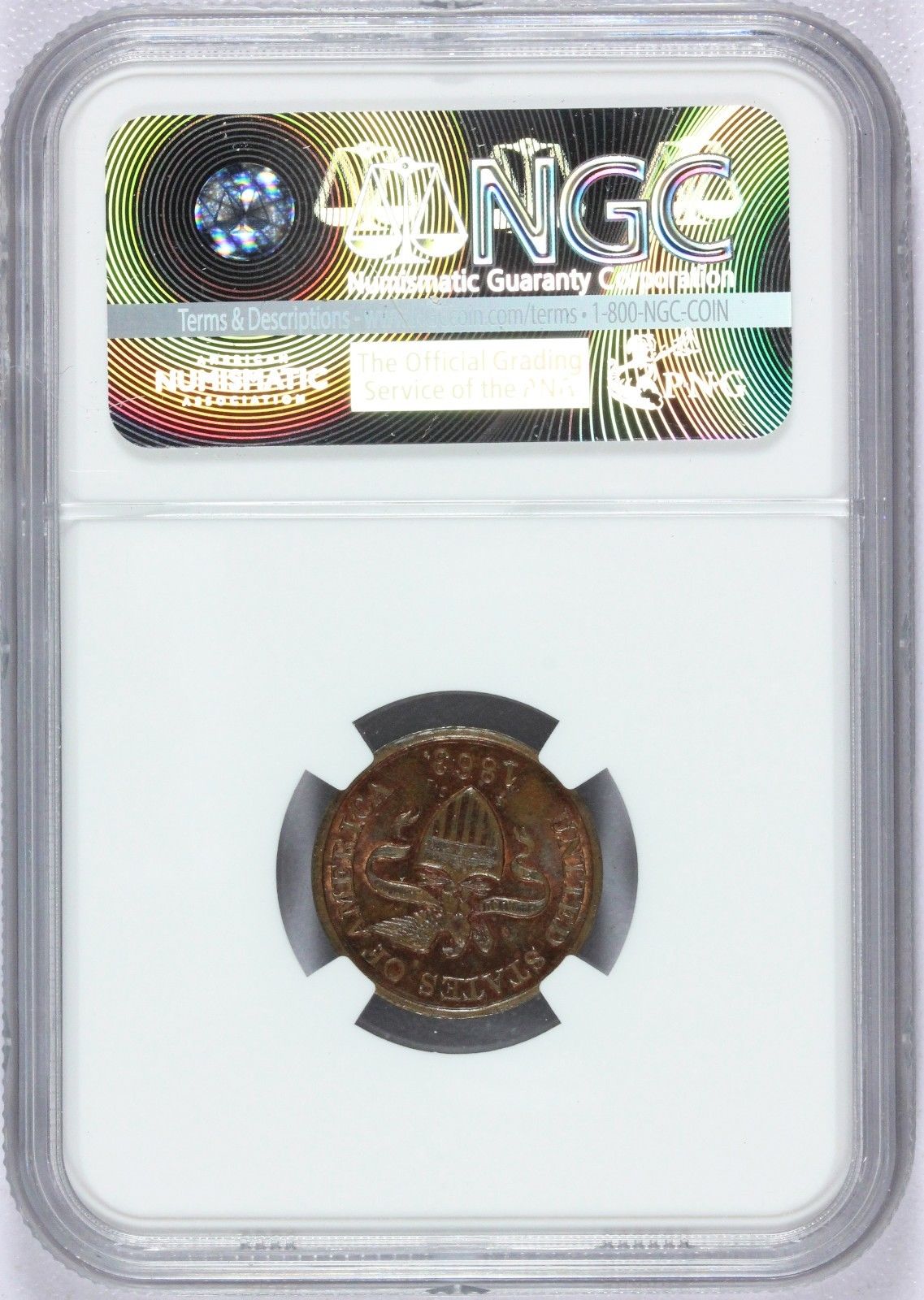 1863 New York NY Story & Southworth Civil War Token F-630BV-6a - NGC MS 65 BN