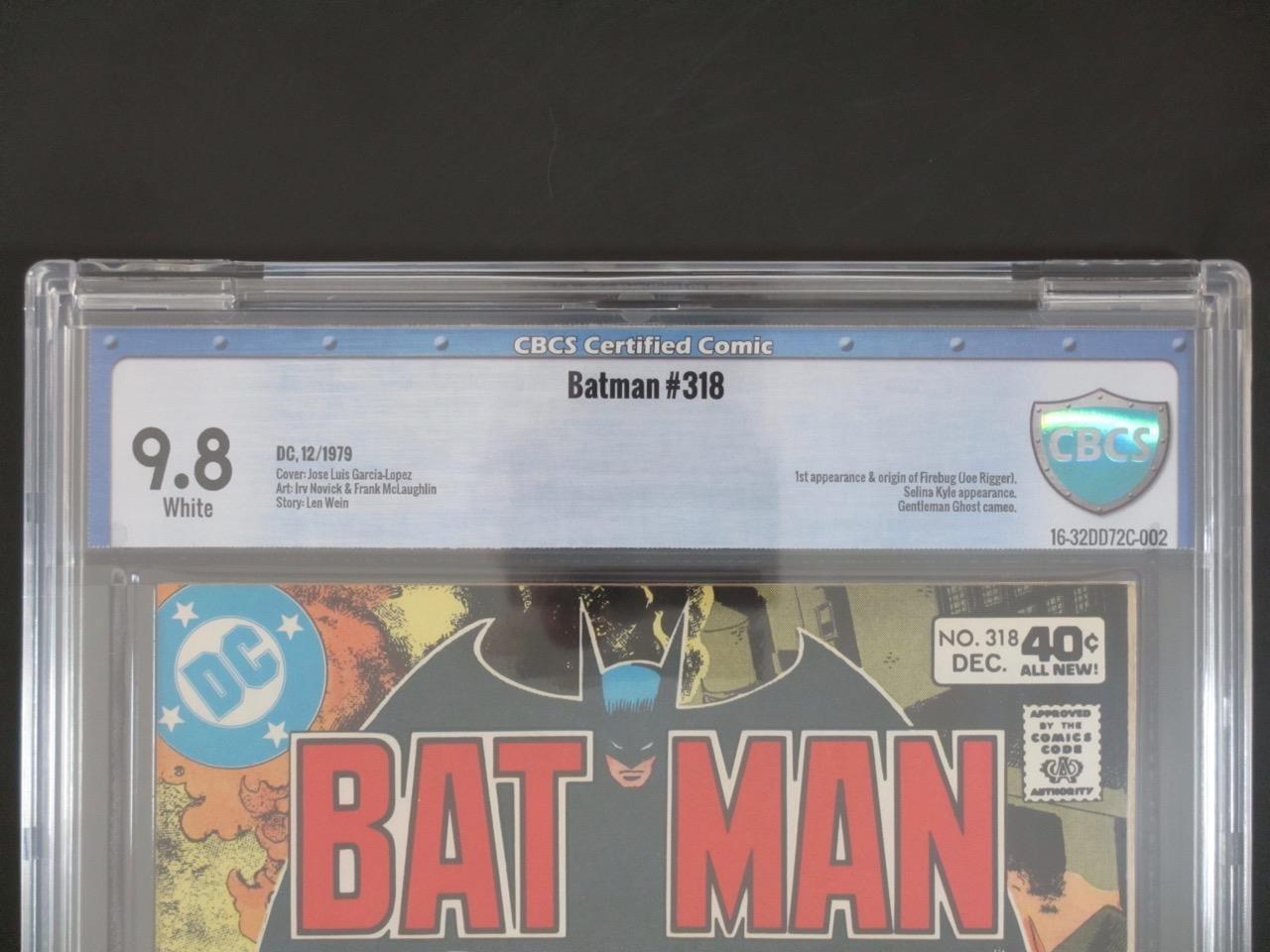 Batman #318 -MINT- CBCS 9.8 NM/MT - DC 1979 - 1st App & ORIGIN of Firebug!!!