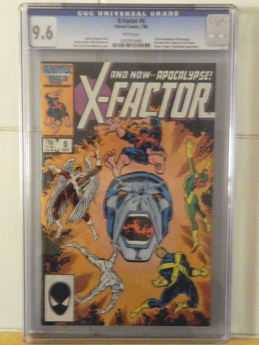 NM+ X-FACTOR #6 CGC 9.6 WHITE PAGES 1ST APOCALYPSE/MOVIE IS COMING/MARVEL COMICS