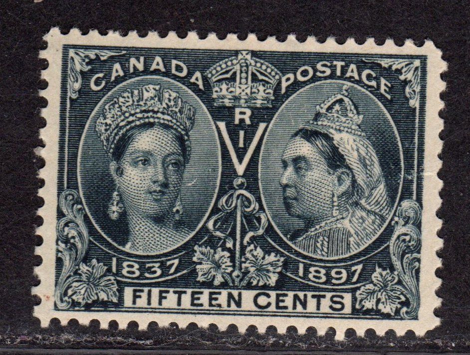 $Canada Sc#58 M/H/VF+, Jubilee stamp, sm. crease at right, Cv. $275