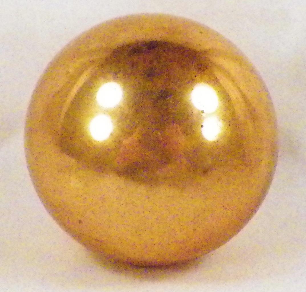 Antique Kugel Christmas Ornament Gold Ball Mercury Glass German 3.5in.