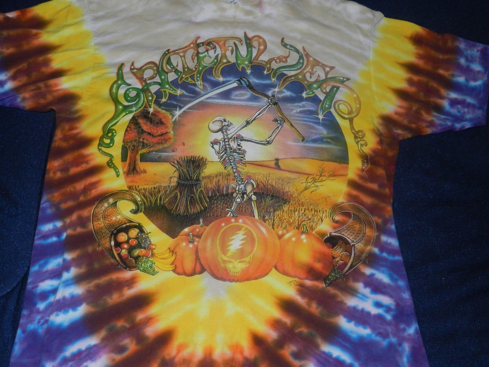 RARE  Grateful Dead Fall 1994 Pumpkin Concert Tour T Shirt (XL)