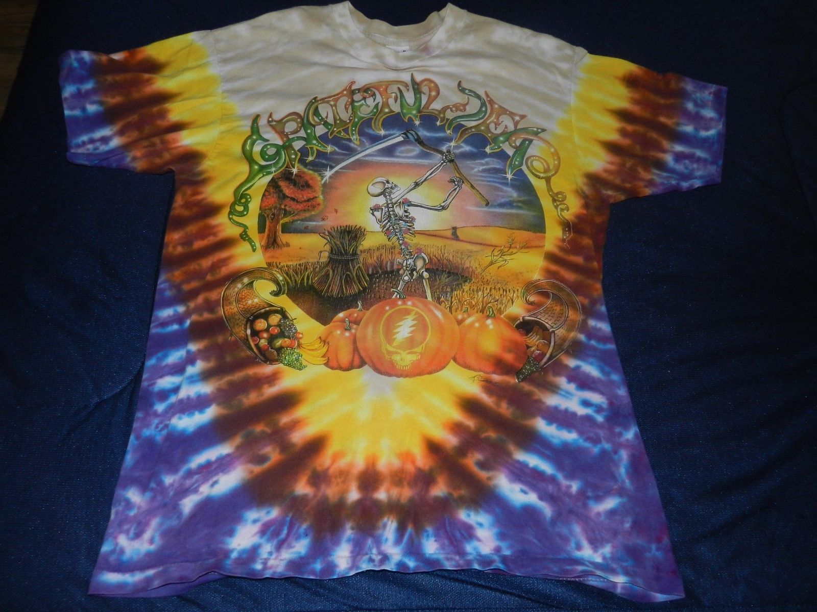 RARE  Grateful Dead Fall 1994 Pumpkin Concert Tour T Shirt (XL)