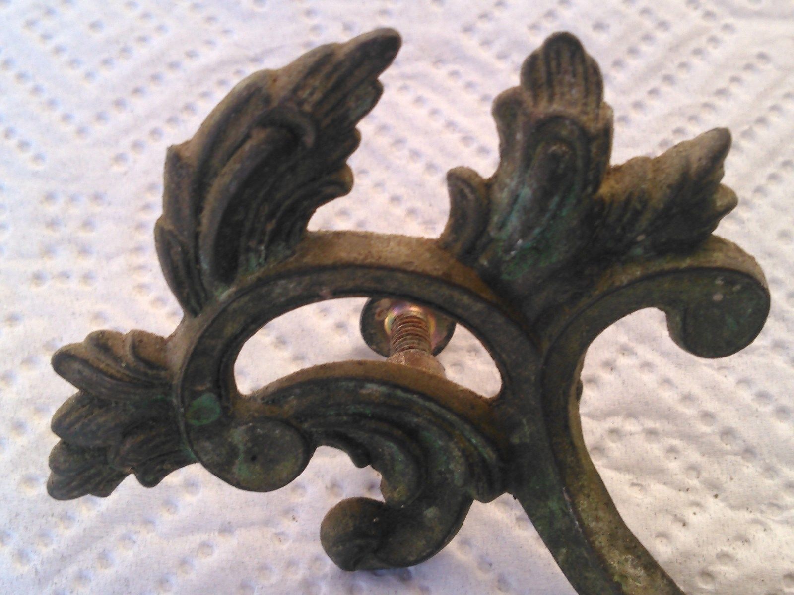 Antique Original King Louis XIV French Provincial Brass Drawer Pull 5" (1)