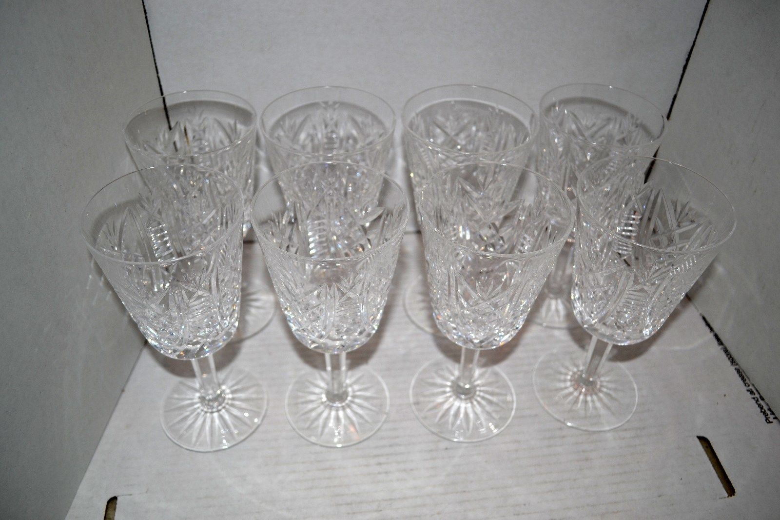 Waterford Clare Set of 8 Water Goblets 6 7/8" Tall