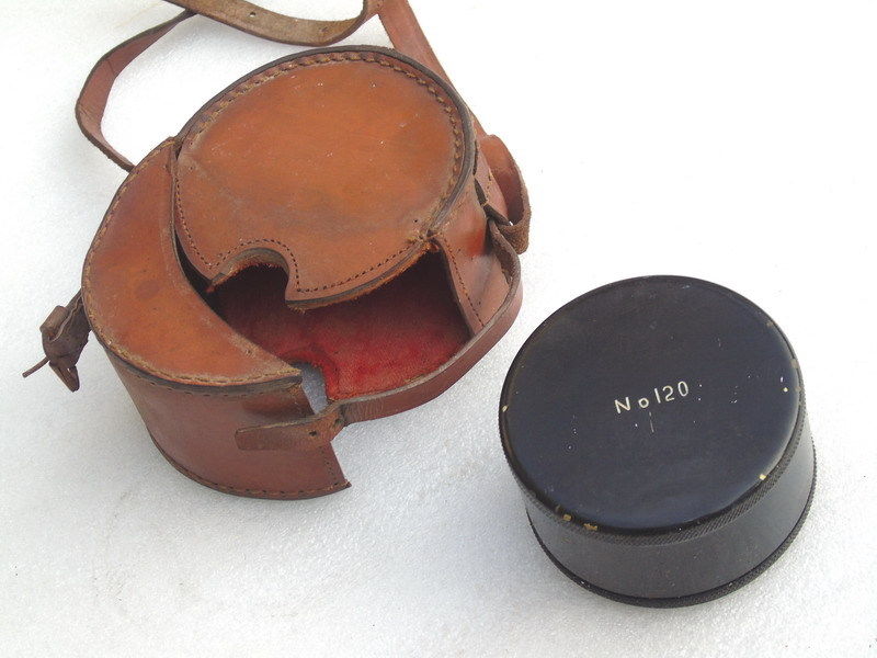 VINTAGE ANTIQUE SHIPS BOAT YACHT NAVIGATION BRASS POCKET SEXTANT NR.120 & CASE