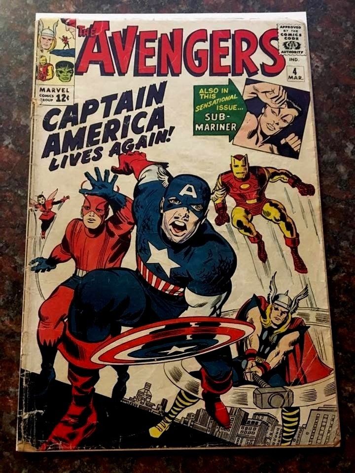 Avengers #4 1st Silver Age Captain America March 1964