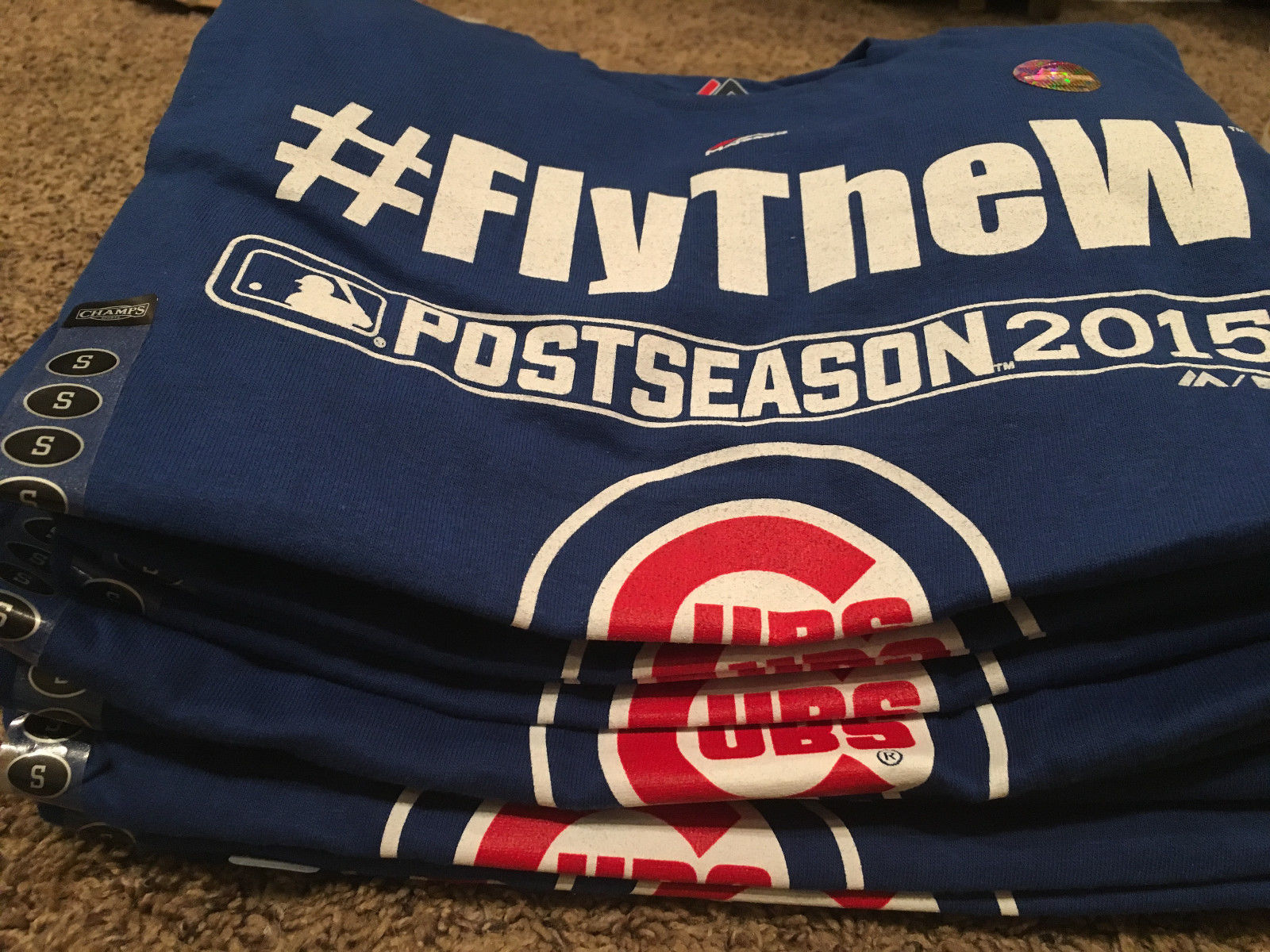 Chicago Cubs 14 SHIRT LOT Postseason/World Series with Tags Wholesale Lot SMALL