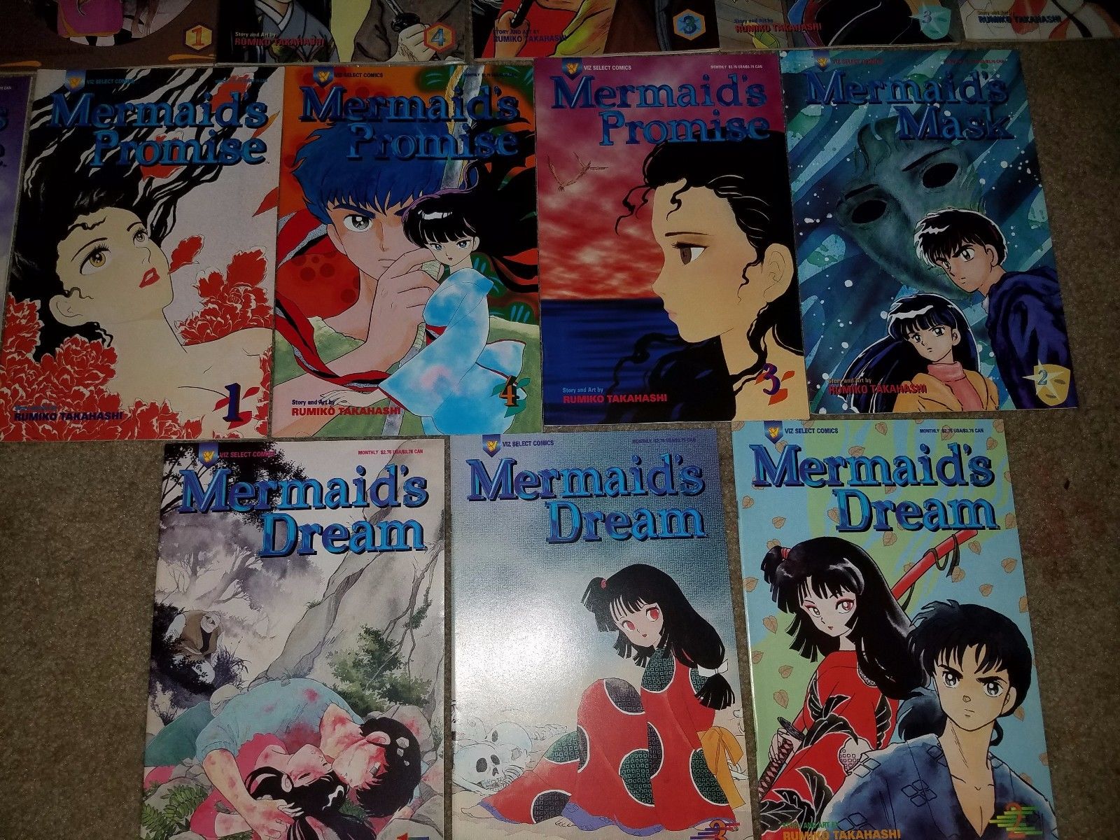 Mermaid Forest Scar Gaze Promise Mask Rumiko VIZ Comics ENGLISH Manga Lot of 20