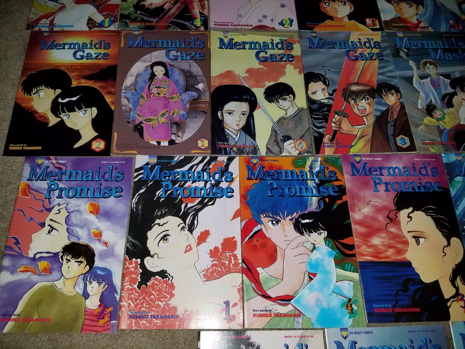 Mermaid Forest Scar Gaze Promise Mask Rumiko VIZ Comics ENGLISH Manga Lot of 20