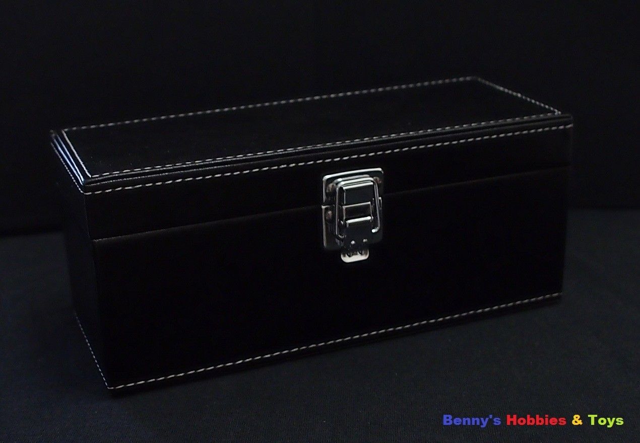 New Storage Box / Case with Black Faux Leather for PCGS NGC Slabs Coin Holders