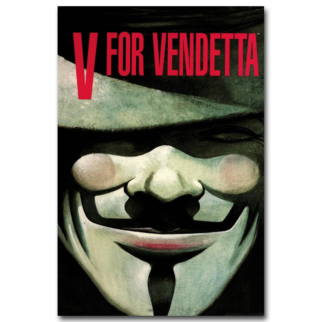 V For Vendetta Classic Movie Art Silk Poster Print 12x18 24x36 inch