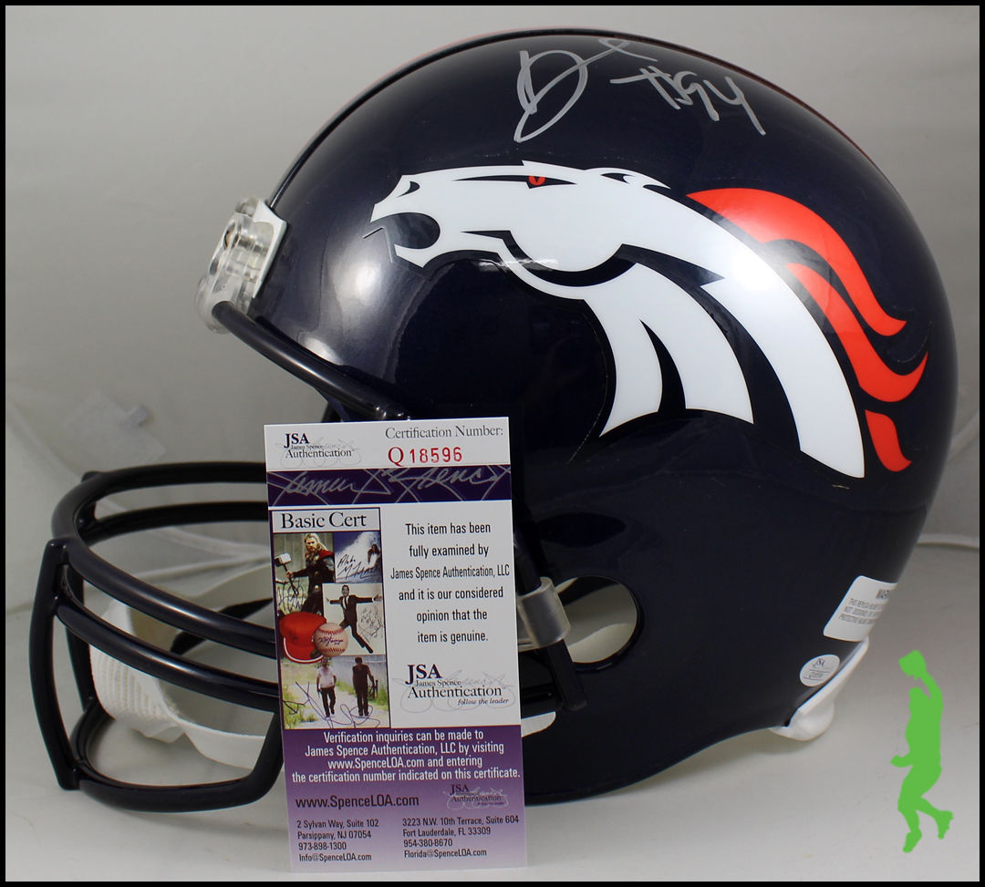 DEMARCUS WARE AUTOGRAPH SIGNED DENVER BRONCOS FULL SIZE FOOTBALL HELMET JSA COA