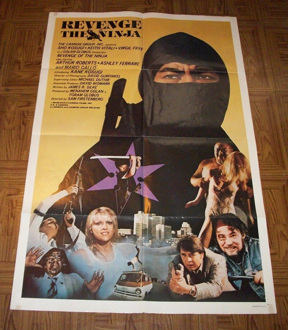 original REVENGE OF THE NINJA one-sheet poster Sho Kosugi Kane Kosugi