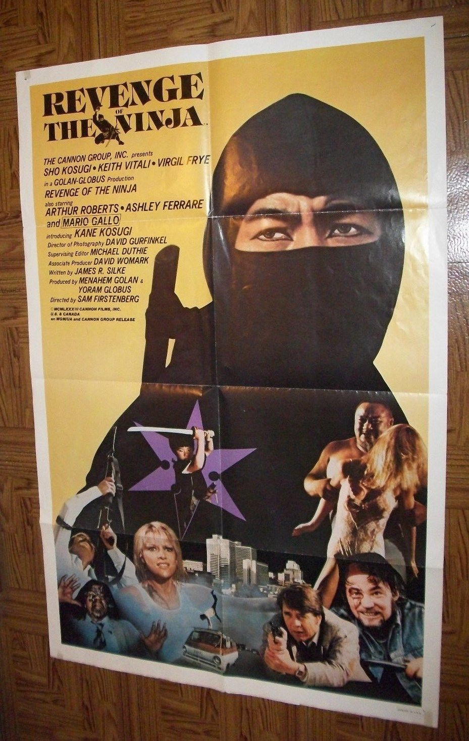 original REVENGE OF THE NINJA one-sheet poster Sho Kosugi Kane Kosugi