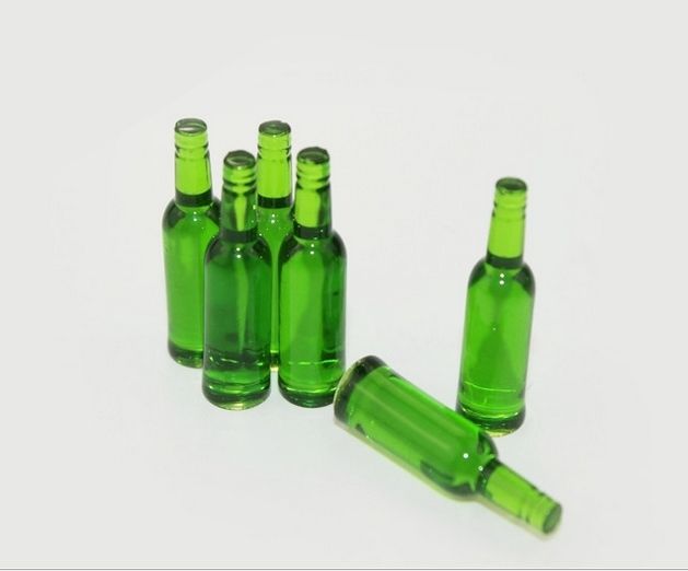 1:12 dollhouse miniature dollhouse accessories mini 6pcs bottles toy gift green