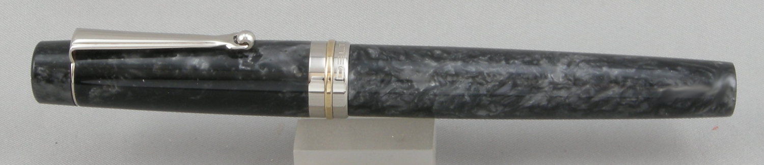 Delta Vintage Black & Rhodium Rollerball Pen - New In Box - Made In Italy