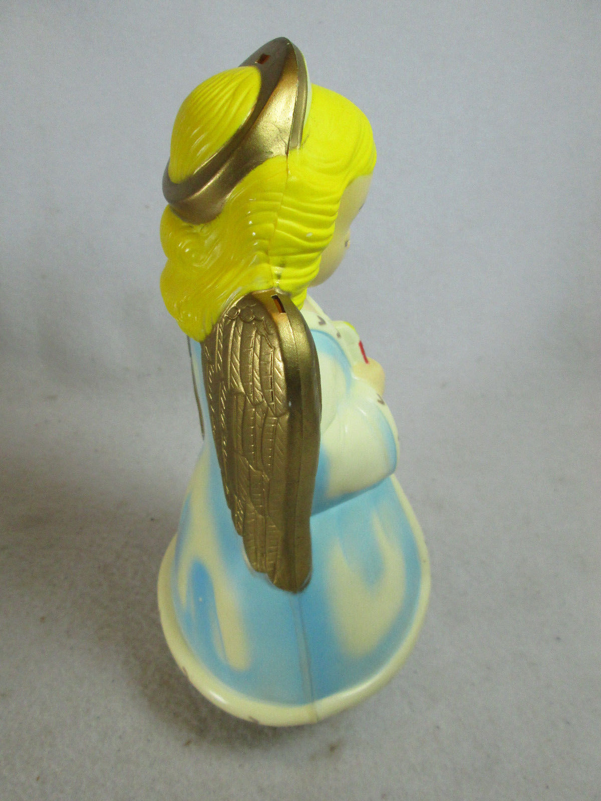 Vintage 1950's  NOMA plastic Christmas tree top angel 8 3/4"