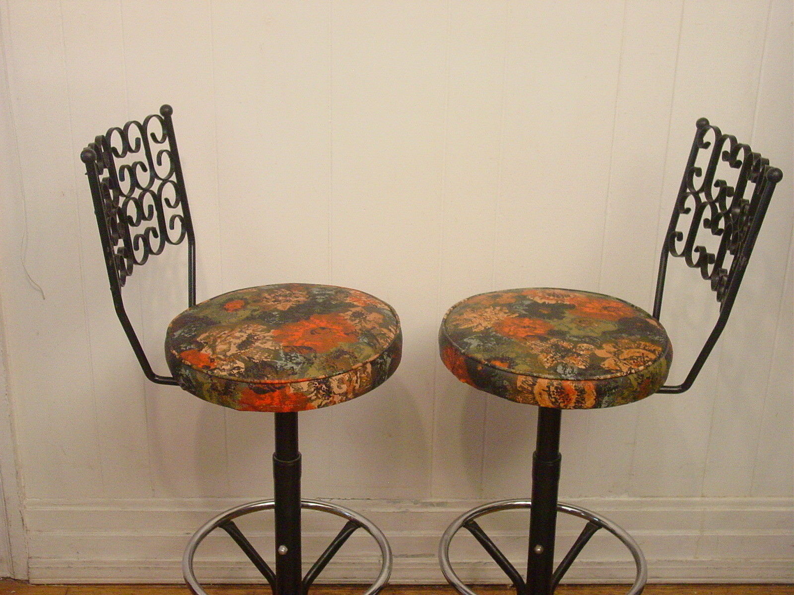 Vintage 1960s bar stools Arthur Umanoff mid century modern