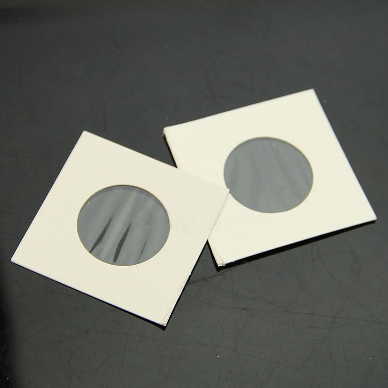 50PCS Cardboard Staple Type Coin Mylar Flip Holder Cover Case Dia 1.57" 40mm