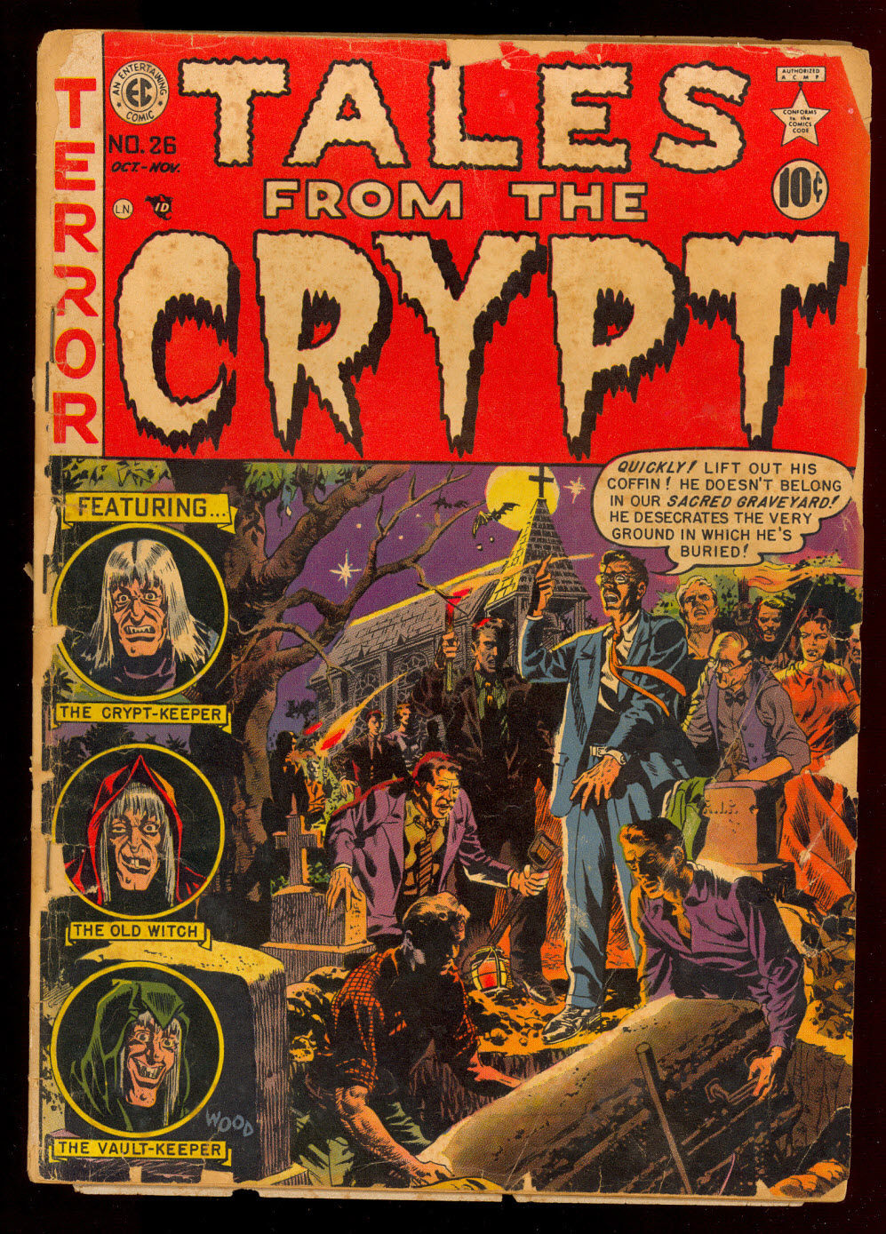 TALES FROM THE CRYPT #26 WALLY WOOD COVER EC COMICS GOLDEN AGE HORROR