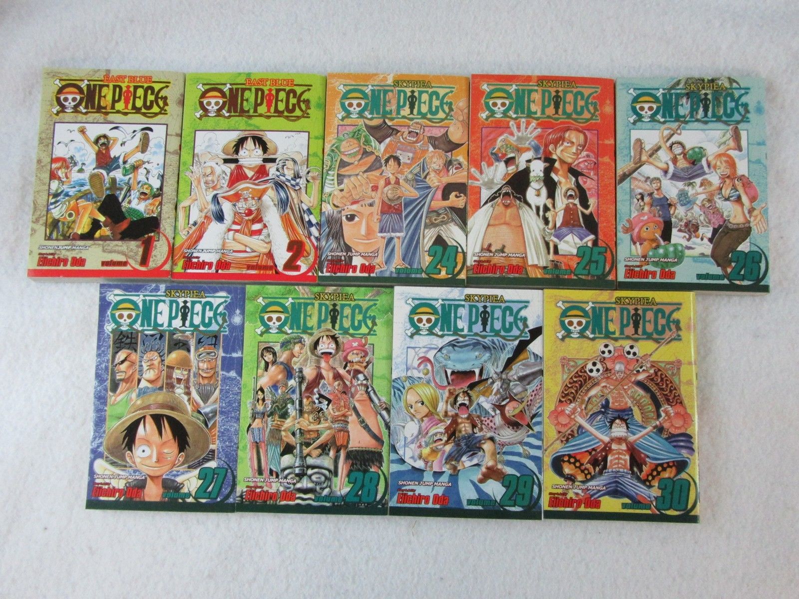 Lot of 14 Elichiro Oda ONE PIECE 1 2 24-30 32 35-37 50 Viz English Manga